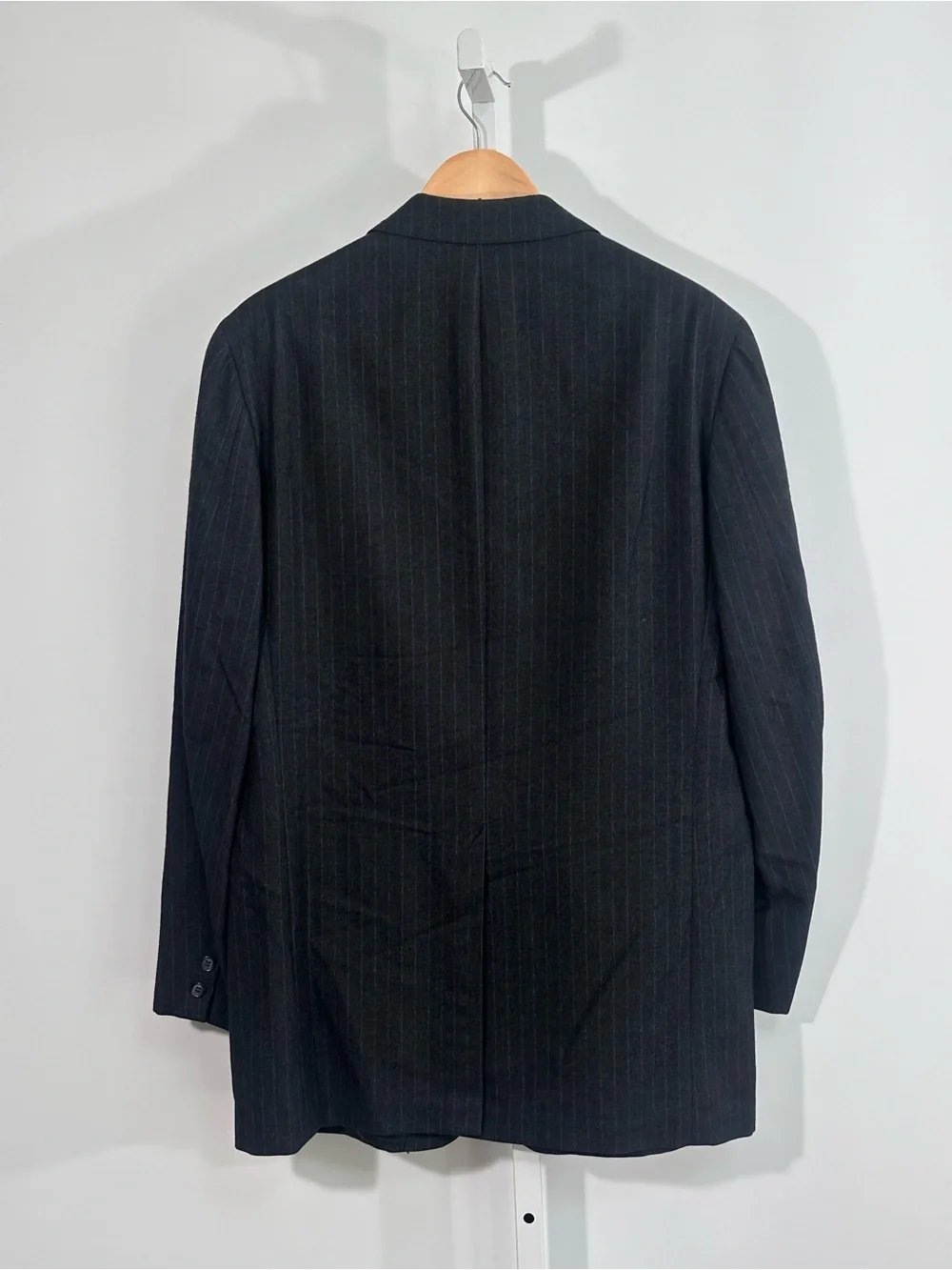 Brooks Brothers Golden Fleece 46R Charcoal Pinstripe Wool Blazer USA Made Ivy